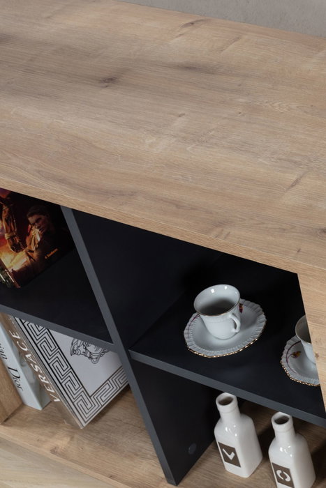Hanah Home Sina 4619 Consola Roble Zafiro y Antracita